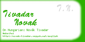 tivadar novak business card