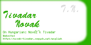 tivadar novak business card